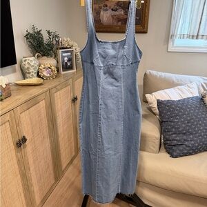 SHEIN Blue Denim Sleeveless Dress